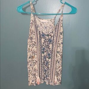 LUQ RACHEL TIE SLEEVLESS Floral Top